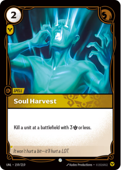 Soul Harvest (FOIL) single card from Riftbound : League of Legends Card Game