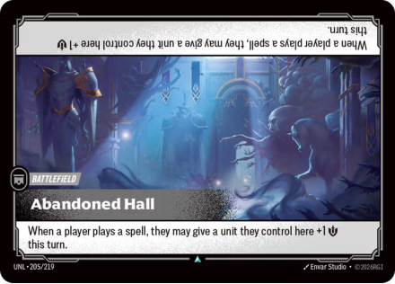 Abandoned Hall (FOIL) single card from Riftbound : League of Legends Card Game