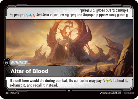 Altar of Blood (FOIL) single card from Riftbound : League of Legends Card Game