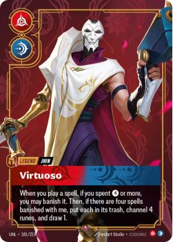 Virtuoso single card from Riftbound : League of Legends Card Game