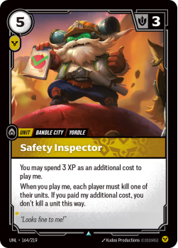 Safety Inspector (FOIL) single card from Riftbound : League of Legends Card Game
