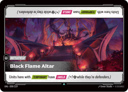 Black Flame Altar (FOIL) single card from Riftbound : League of Legends Card Game