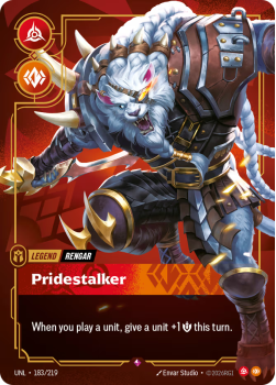 Pridestalker single card from Riftbound : League of Legends Card Game