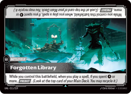 Forgotten Library (FOIL) single card from Riftbound : League of Legends Card Game