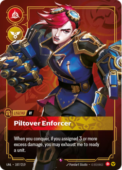 Piltover Enforcer single card from Riftbound : League of Legends Card Game