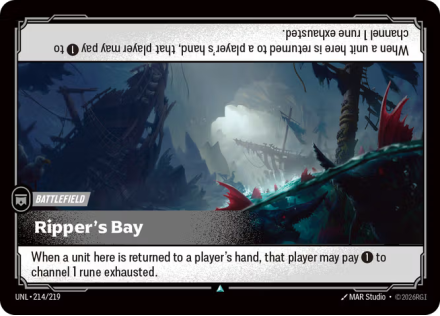 Ripper's Bay single card from Riftbound : League of Legends Card Game