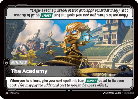 The Academy single card from Riftbound : League of Legends Card Game