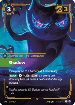 Shadow single card from Riftbound : League of Legends Card Game