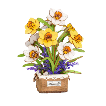 Rowood Narcissus DIY Flower Bouquet Wooden 3D Puzzle TF002