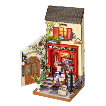 Rolife Vienna Bookstore DIY Miniature House DG183
