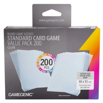 Gamegenic Prime Sleeves Standard Card Game-Size Value Pack (200)