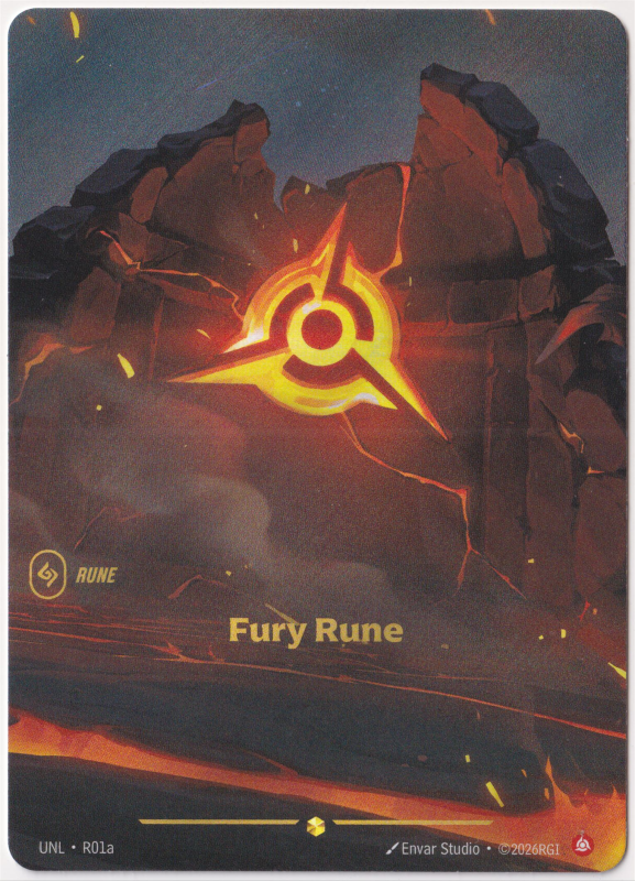 Fury Rune R01a Ven Fury Rune (Alternate Art) : UNL-R01 UNLEASHED - Riftbound : League of ...