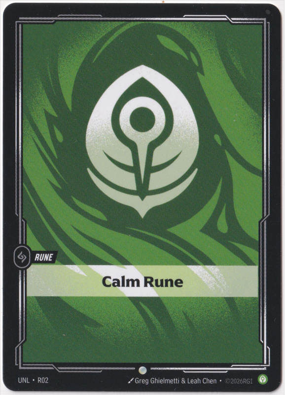 Calm Rune Unleashed Calm Rune : UNL-R02 UNLEASHED - Riftbound : League of Legends Card Game ...