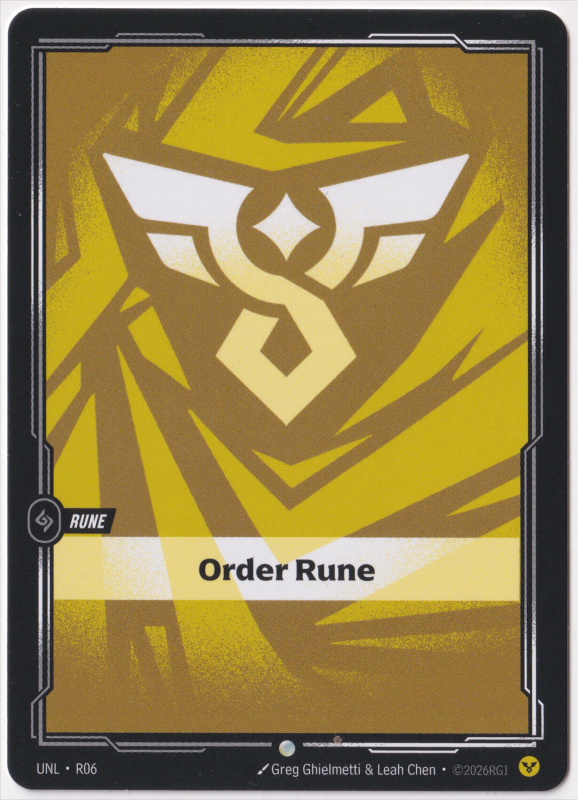 Order Rune Unleashed Order Rune : UNL-R06 UNLEASHED - Riftbound : League of Legends Card ...