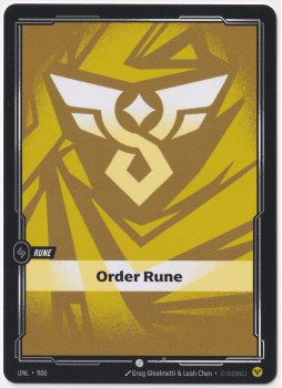Order Rune single card from Riftbound : League of Legends Card Game