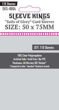 Sleeve Kings "Sails of Glory" Card Sleeves (50x75mm) 110 Pack, 60 Micron, SKS-8804