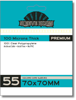 Sleeve Kings Premium Square Card Sleeves (70x70mm) 55 Pack, 100 Micron, SKS-9965