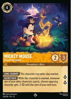Mickey Mouse - Expedition Leader single card from Disney Lorcana