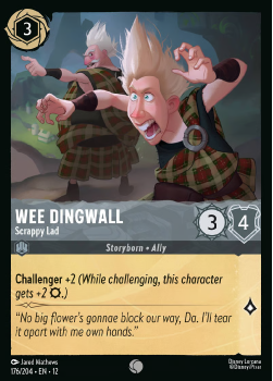 Wee Dingwall - Scrappy Lad (FOIL) single card from Disney Lorcana