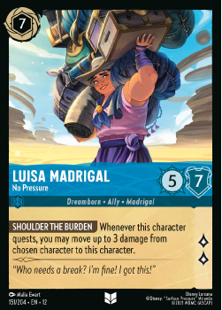 Luisa Madrigal - No Pressure (FOIL) single card from Disney Lorcana