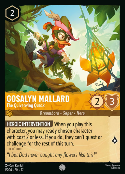Gosalyn Mallard - The Quiverwing Quack single card from Disney Lorcana