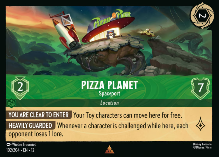 Pizza Planet - Spaceport single card from Disney Lorcana