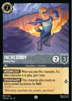 Incrediboy - Buddy Pine (FOIL) single card from Disney Lorcana