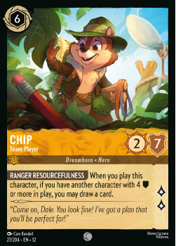 Chip - Team Player (FOIL) single card from Disney Lorcana