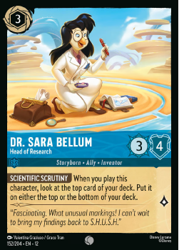 Dr. Sara Bellum - Head of Research (FOIL) single card from Disney Lorcana
