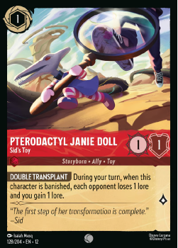 Pterodactyl Janie Doll - Sid's Toy (FOIL) single card from Disney Lorcana
