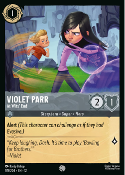Violet Parr - At Wits' End (FOIL) single card from Disney Lorcana