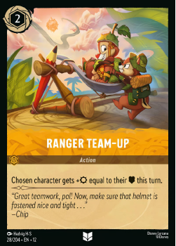 Ranger Team-Up single card from Disney Lorcana