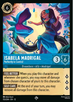 Isabela Madrigal - Perfectly in Control single card from Disney Lorcana