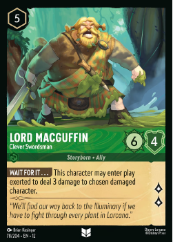 Lord MacGuffin - Clever Swordsman single card from Disney Lorcana