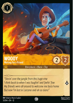 Woody - Waiting for a Friend single card from Disney Lorcana