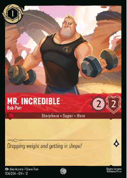 Mr. Incredible - Bob Parr (FOIL) single card from Disney Lorcana