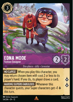 Edna Mode - Fashion Designer (FOIL) single card from Disney Lorcana