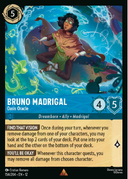 Bruno Madrigal - Oasis Oracle (FOIL) single card from Disney Lorcana