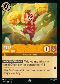 Dale - Excited Friend single card from Disney Lorcana