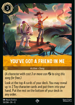 You've Got a Friend in Me single card from Disney Lorcana