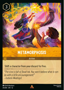 Metamorphosis single card from Disney Lorcana