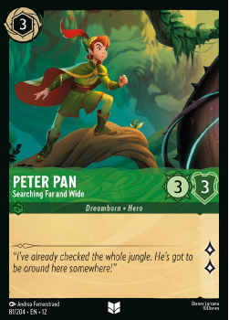 Peter Pan - Searching Far and Wide single card from Disney Lorcana