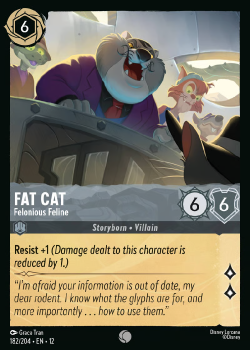 Fat Cat - Felonious Feline (FOIL) single card from Disney Lorcana
