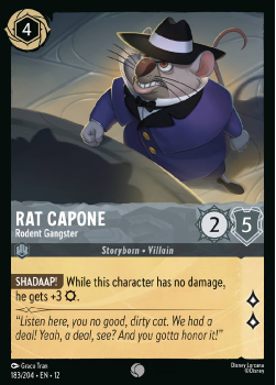 Rat Capone - Rodent Gangster (FOIL) single card from Disney Lorcana