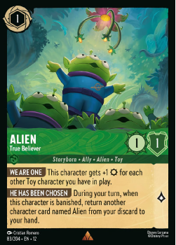 Alien - True Believer single card from Disney Lorcana