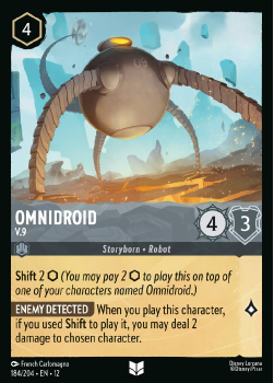 Omnidroid - V.9 (FOIL) single card from Disney Lorcana