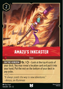 Amazu's Inkcaster single card from Disney Lorcana