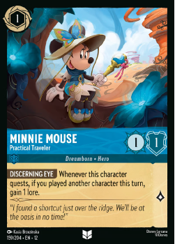 Minnie Mouse - Practical Traveler single card from Disney Lorcana