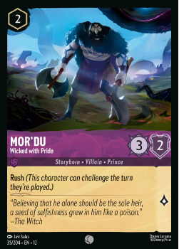 Mor'du - Wicked with Pride (FOIL) single card from Disney Lorcana