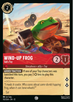 Wind-Up Frog - Sid's Toy (FOIL) single card from Disney Lorcana